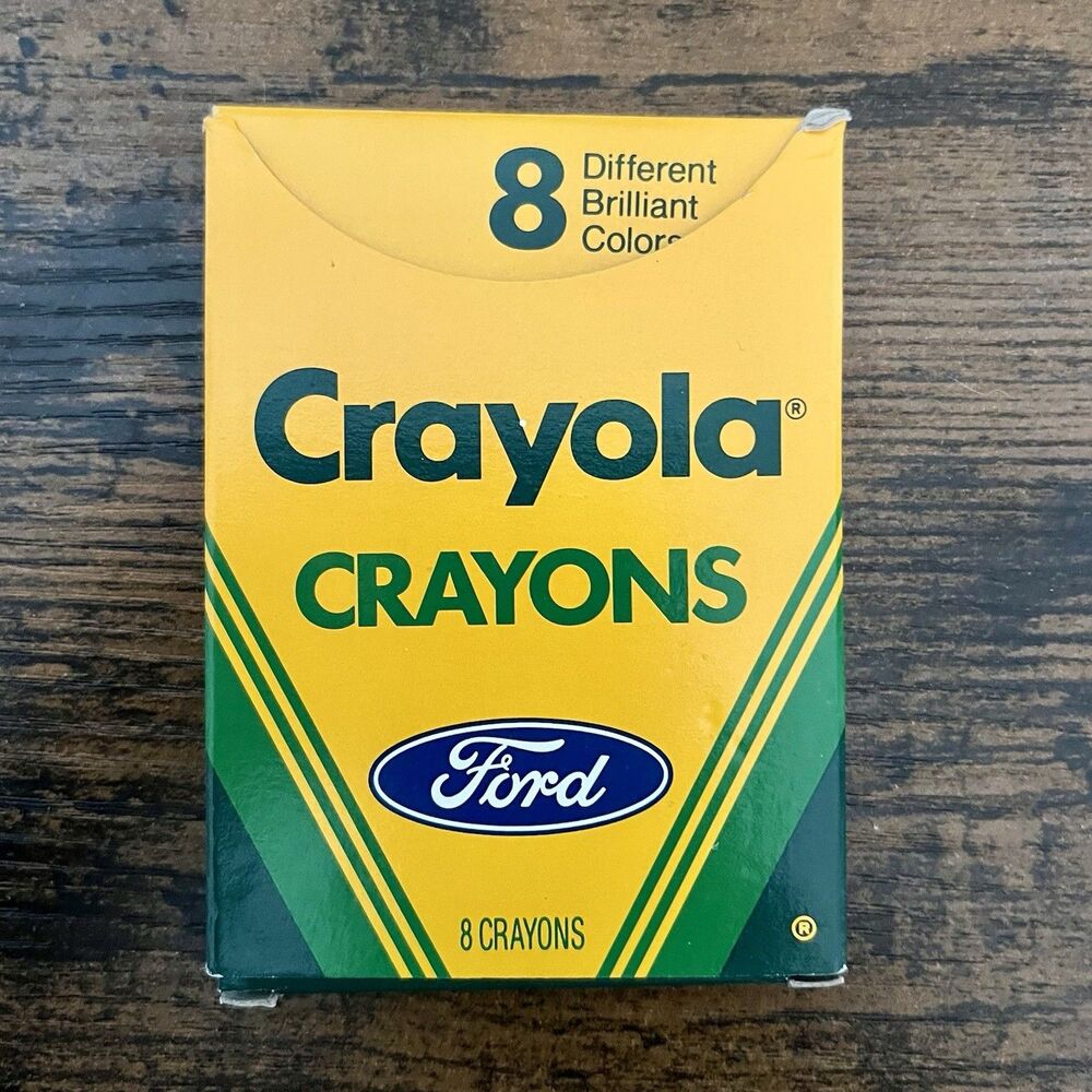 Vintage 1988 Ford Dealership Crayola Crayons 8 Count Binney & Smith Unused
